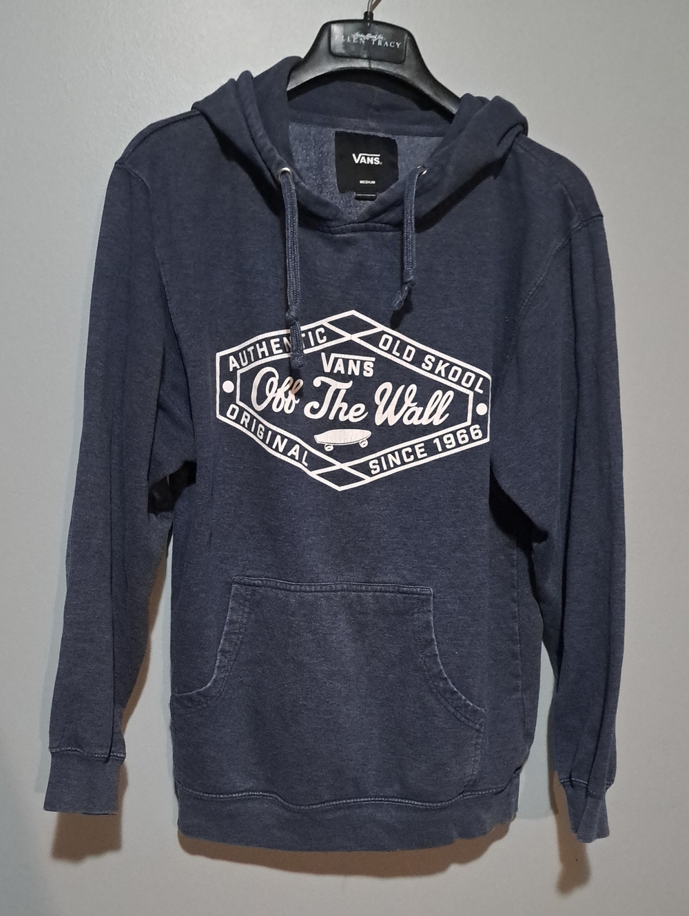 Vans Navy Blue 'Off The Wall' Graphic Pullover Hoodie